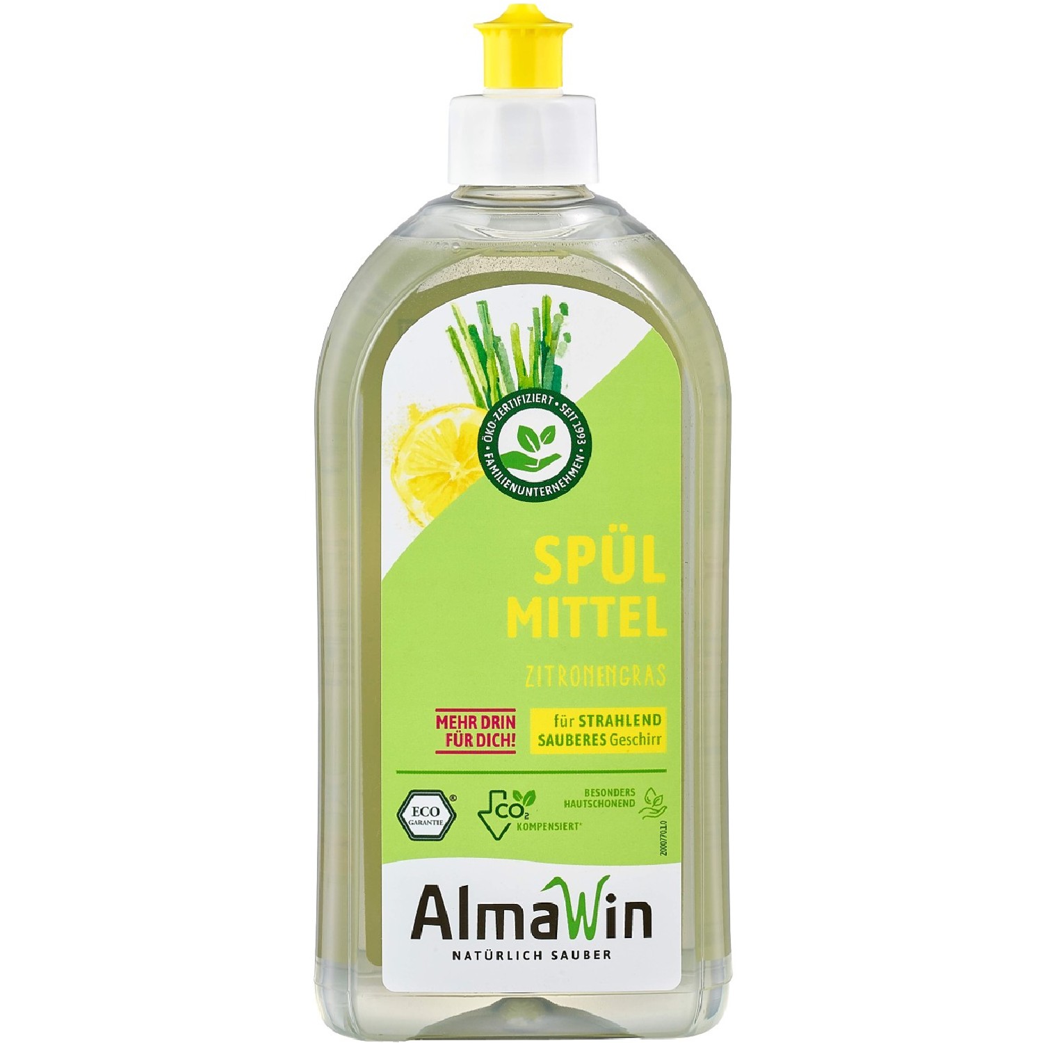 AlmaWin Spülmittel Zitronengras, 0,5 l