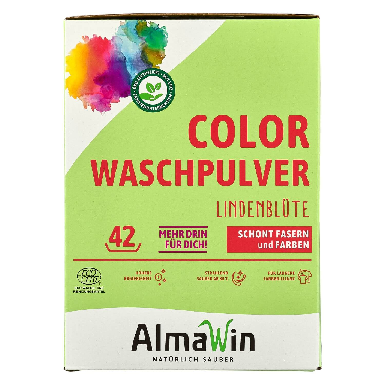 AlmaWin COLOR Waschmittel Lindenblüte, 2 kg